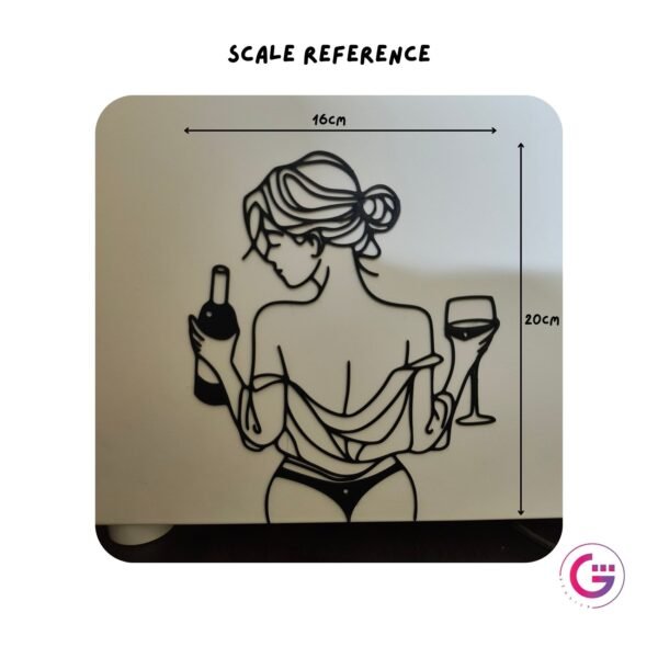 🍷 Woman With Wine – Bold, Elegant & 3D Printed Wall Art - Image 5