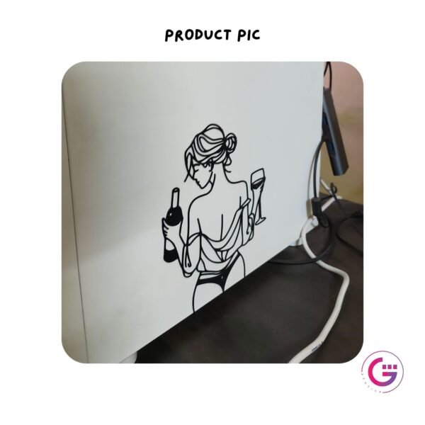 🍷 Woman With Wine – Bold, Elegant & 3D Printed Wall Art - Image 2