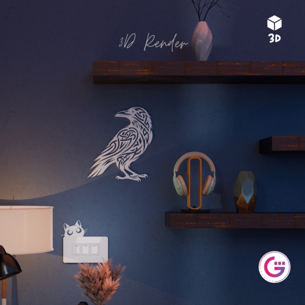 🦅 Raven Wall Art – Bold, Minimal & 3D Printed - Image 4